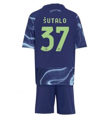 Ajax Josip Sutalo #37 Udebanesæt Børn 2025-26 Kort ærmer (+ korte bukser)